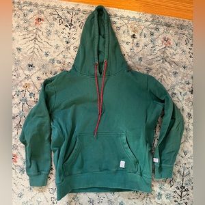 Topo Designs Classic hoodie men’s medium juniper green color